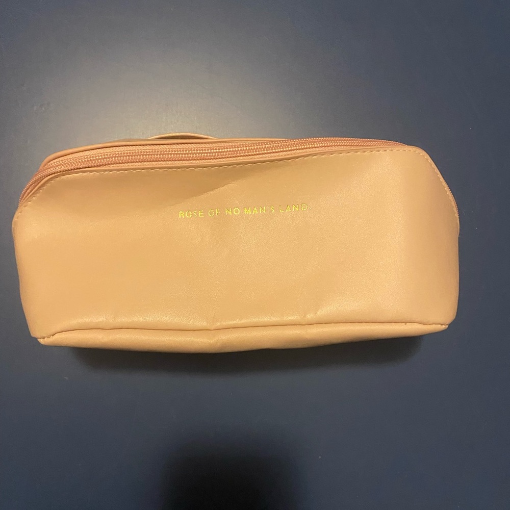 Rose of No Man's Land Pink Zipper Cosmetic Makeup Bag